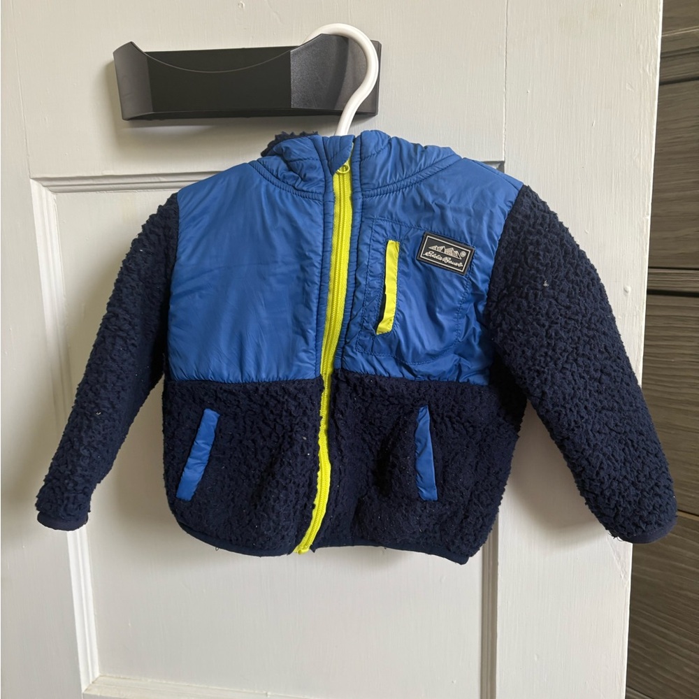 Boys Eddie Bauer Blue Sherpa Jacket